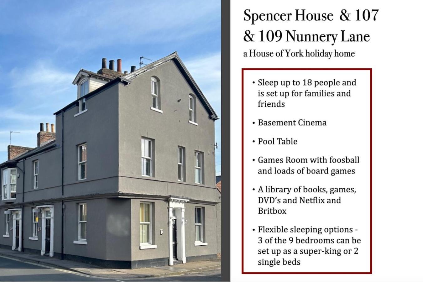 Spencer House & 107 & 109 Nunnery Lane Villa ยอร์ค ภายนอก รูปภาพ